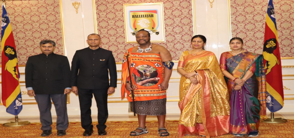 Presentation of Credentials by High Commissioner Mr. N. Ram Prasad to HMK Mswati-III at Lozitha Palace